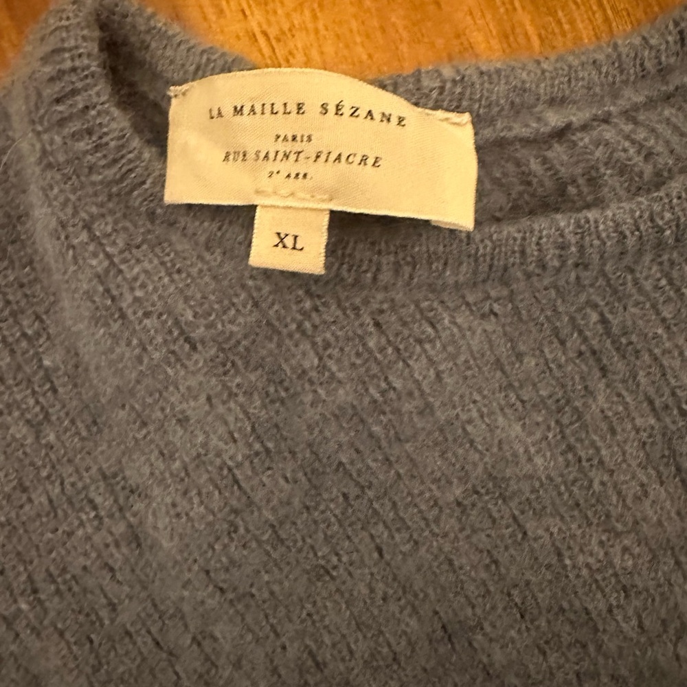 Sezane Gaspard Vintage Blue Women's Cardigan - Picture 7 of 9